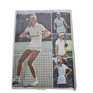 RARE Vintage Vogue #2841 Anne Klein Pattern: Tennis Dress Bodysuit, Size 14